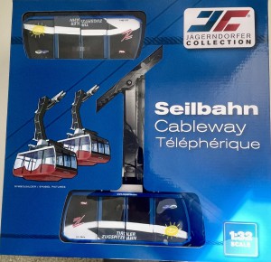 Tiroler Zugspitz Seilbahn 2 Gondeln blau, handbetrieb-